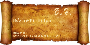 Bánffi Hilda névjegykártya
